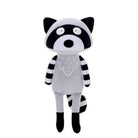 Black Striped Raccoon and Brown Fox Plushies in New Condition - Cosparty