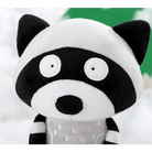Black Striped Raccoon and Brown Fox Plushies in New Condition - Cosparty