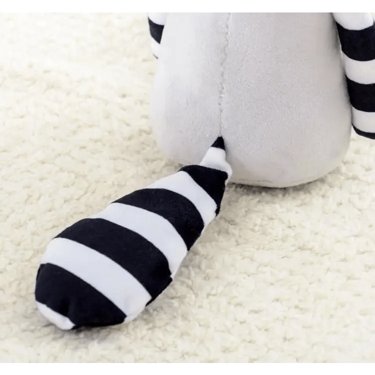 Black Striped Raccoon and Brown Fox Plushies in New Condition - Cosparty