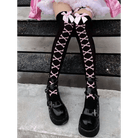 Black Thigh - High Tights for Gothic and Grunge Fashion - Cosparty