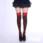 Black Thigh - High Tights for Gothic and Grunge Fashion - Cosparty