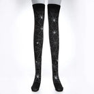 Black Thigh - High Tights for Gothic and Grunge Fashion - Cosparty