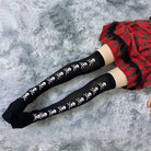 Black Thigh-High Tights for Gothic and Grunge Fashion - socks