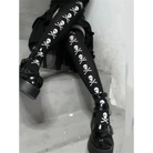 Black Thigh-High Tights for Gothic and Grunge Fashion - socks