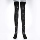 Black Thigh - High Tights for Gothic and Grunge Fashion - Cosparty