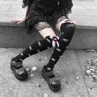 Black Thigh - High Tights for Gothic and Grunge Fashion - Cosparty