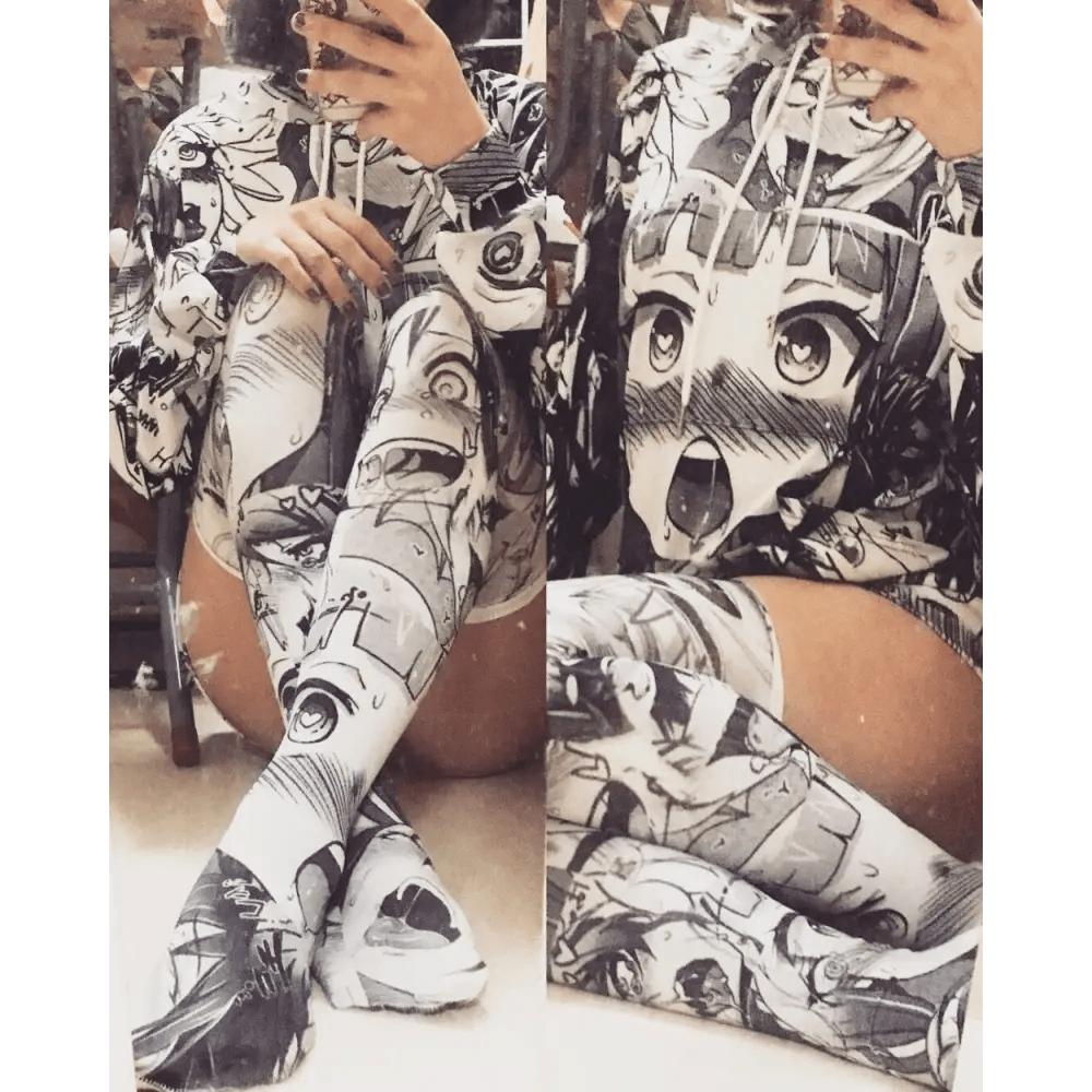 Black & White Manga Inspired Hoodie and Crewneck for Anime Fans - Cosparty