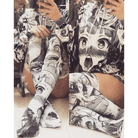 Black & White Manga Inspired Hoodie and Crewneck for Anime Fans - Cosparty