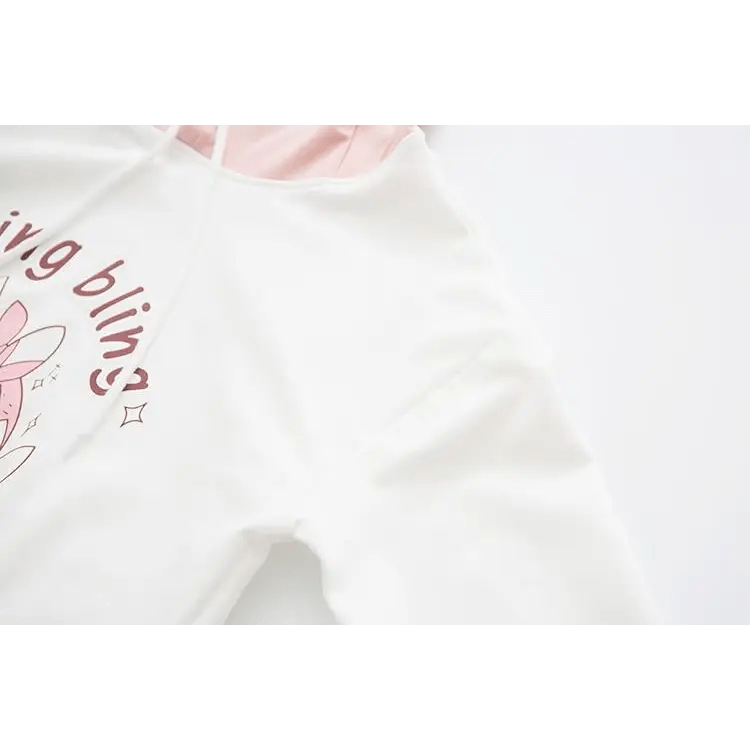 Bling Bling Bunny Anime Girl Hoodie in Pastel - Length 58cm - Cosparty