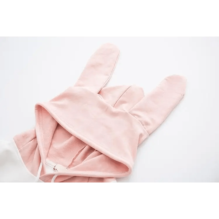 Bling Bling Bunny Anime Girl Hoodie in Pastel - Length 58cm - Cosparty