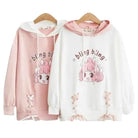 Bling Bling Bunny Anime Girl Hoodie in Pastel - Length 58cm - Cosparty