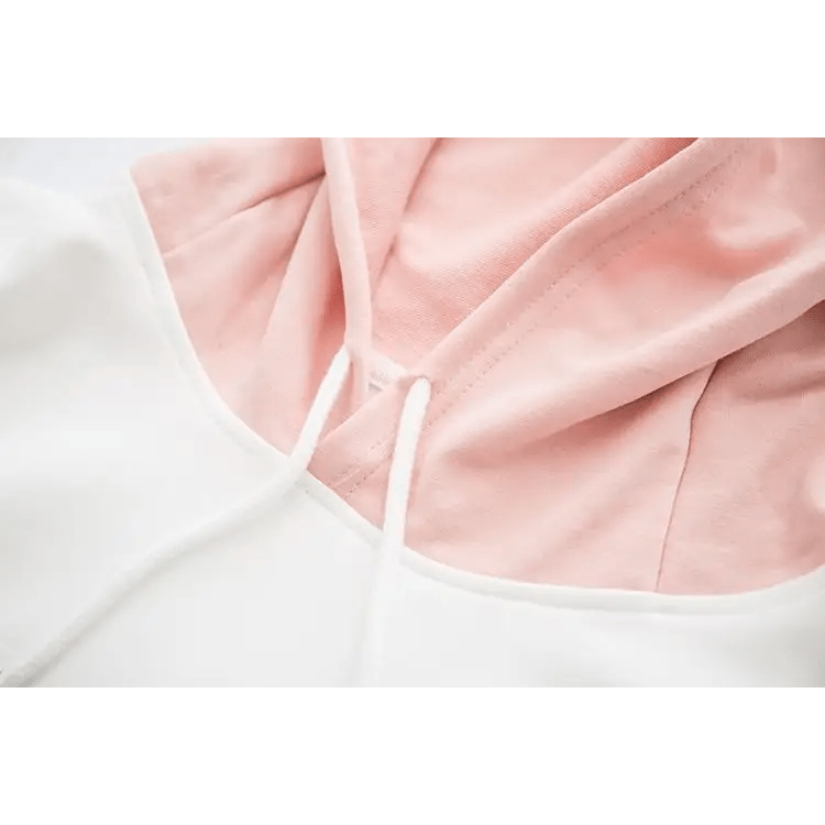 Bling Bling Bunny Anime Girl Hoodie in Pastel - Length 58cm - Cosparty