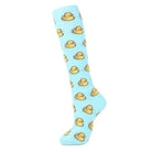 Blue and Yellow Ducky Knee Highs in Quality Cotton Fabric - Cosparty