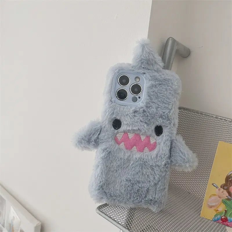 Blue Fuzzy Shark iPhone Case for All Models - Cosparty