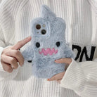 Blue Fuzzy Shark iPhone Case for All Models - Cosparty