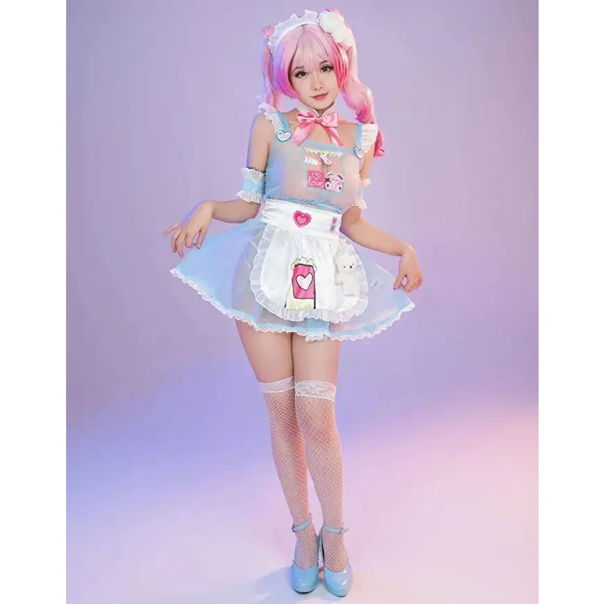 Toy Room Mesh Maid Cosplay Set - XS - cosplay, dresses, fairy kei, maid outfit