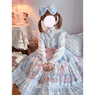 Blue or Pink Baby Teddy Bear Lolita Dress for Little Princesses - Cosparty