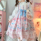 Blue or Pink Baby Teddy Bear Lolita Dress for Little Princesses - Cosparty