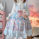 Blue or Pink Baby Teddy Bear Lolita Dress for Little Princesses - Cosparty