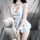 Blue Ruffled Lolita Maid Dress for Pastel Cuties - Cosparty