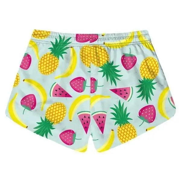 Blue Tropical Fruit Shorts for Summer Fun and Activities - shorts