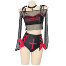 Immortality Mesh Swimmer & Lingerie Set - S - goth fashion, gothic, lingerie sets