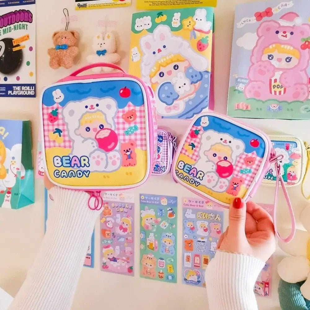 Bold Kawaii Patterned Pouch for Cords and Chargers - Cosparty