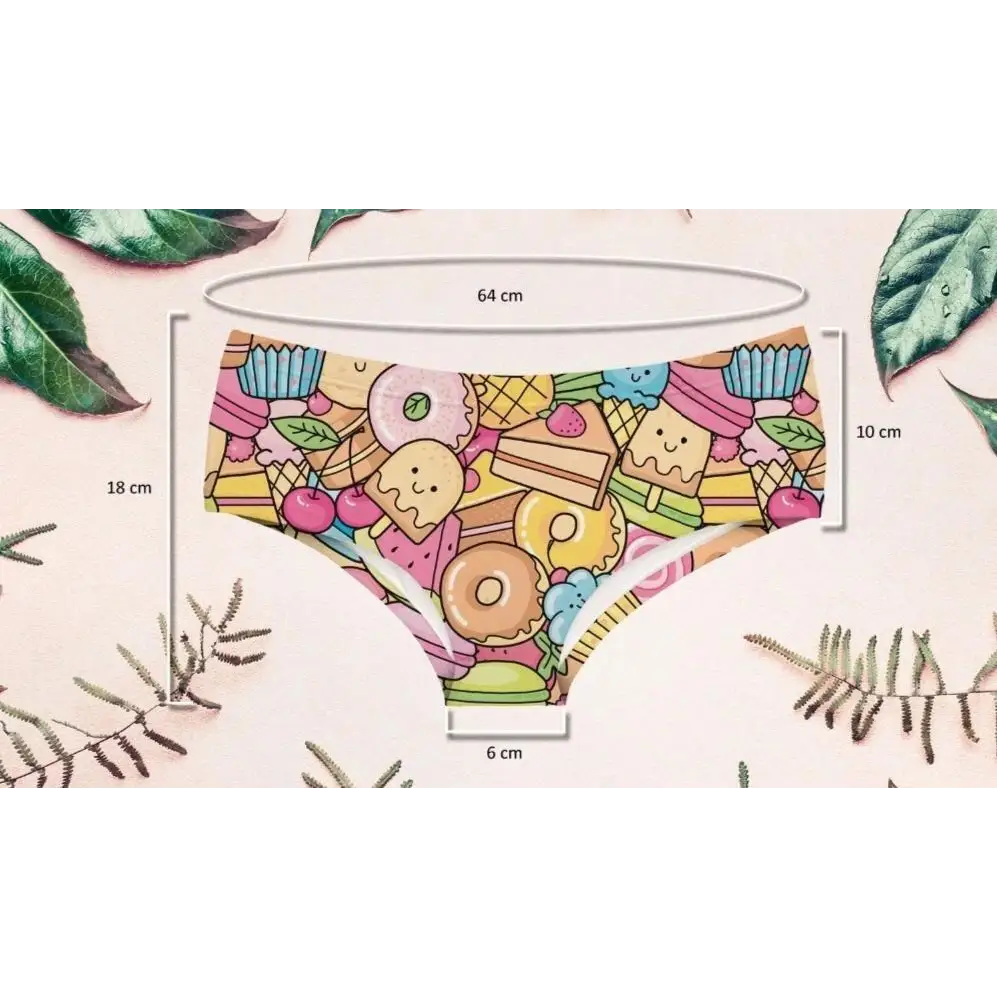 Bright Rainbow Kawaii Candy Panties for Cute and Adorable Vibes - underwear