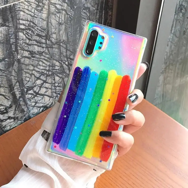 Bright Rainbow Pride Geometric Case for Samsung Note Products In Stock - phone case