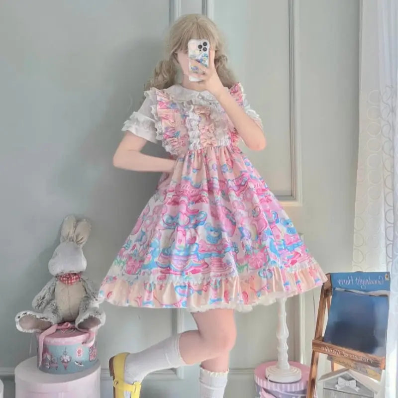 Bubblegum Lolita Dress 92cm Bust for Kawaii Birthday Parties - dress