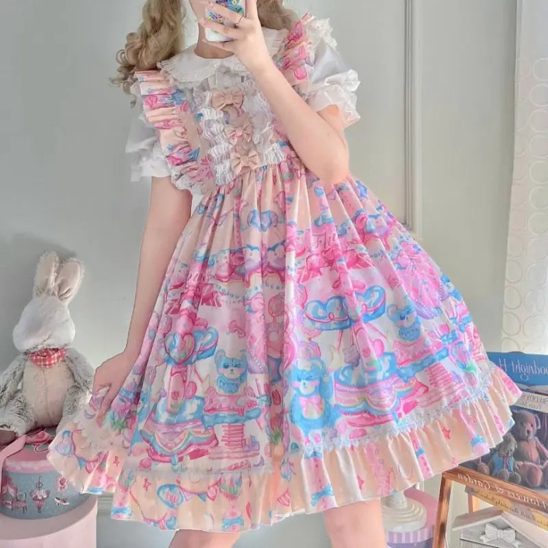 Bubblegum Birthday Party Lolita Dress - dress, dresses, fairy kei, fairy kei fashion, fairy keis Cosparty