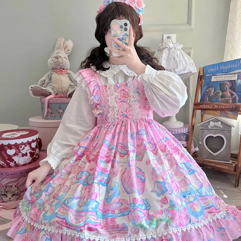 Bubblegum Birthday Party Lolita Dress - dress, dresses, fairy kei, fairy kei fashion, fairy keis Cosparty