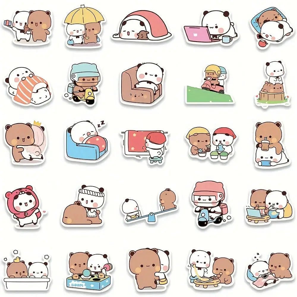 Bubu Sticker Set with 50 Unique Designs of Dudu and Bubu Characters - Cosparty
