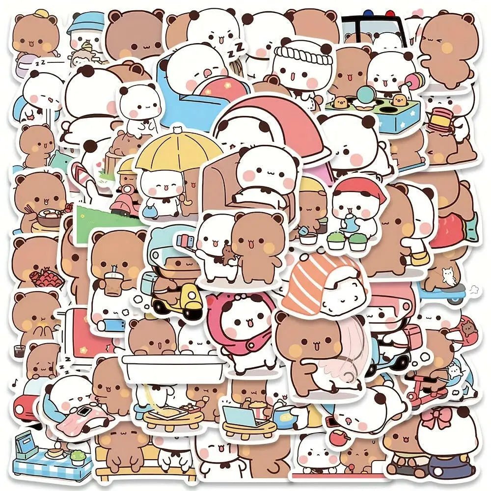 Bubu Sticker Set with 50 Unique Designs of Dudu and Bubu Characters - Cosparty