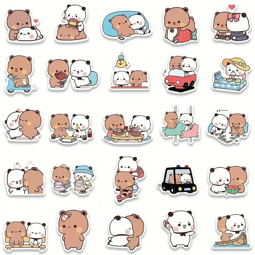 Bubu Sticker Set with 50 Unique Designs of Dudu and Bubu Characters - Cosparty