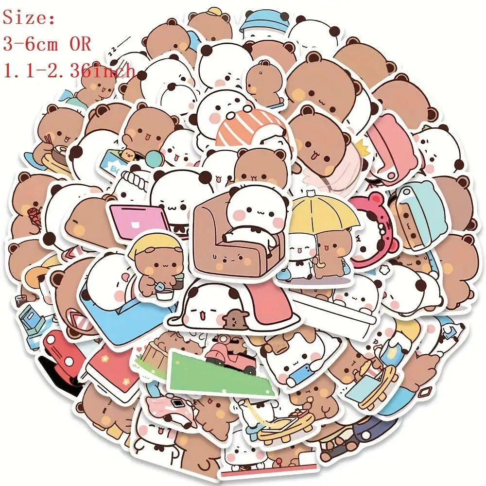 Bubu Sticker Set with 50 Unique Designs of Dudu and Bubu Characters - Cosparty