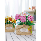 Building Block Basket Bouquet Set - building blocks, flowers, kawaii, lego, lego sets Cosparty