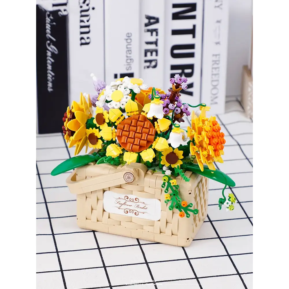 Building Block Flower Basket Planter Set for Indoor Gardens - storage