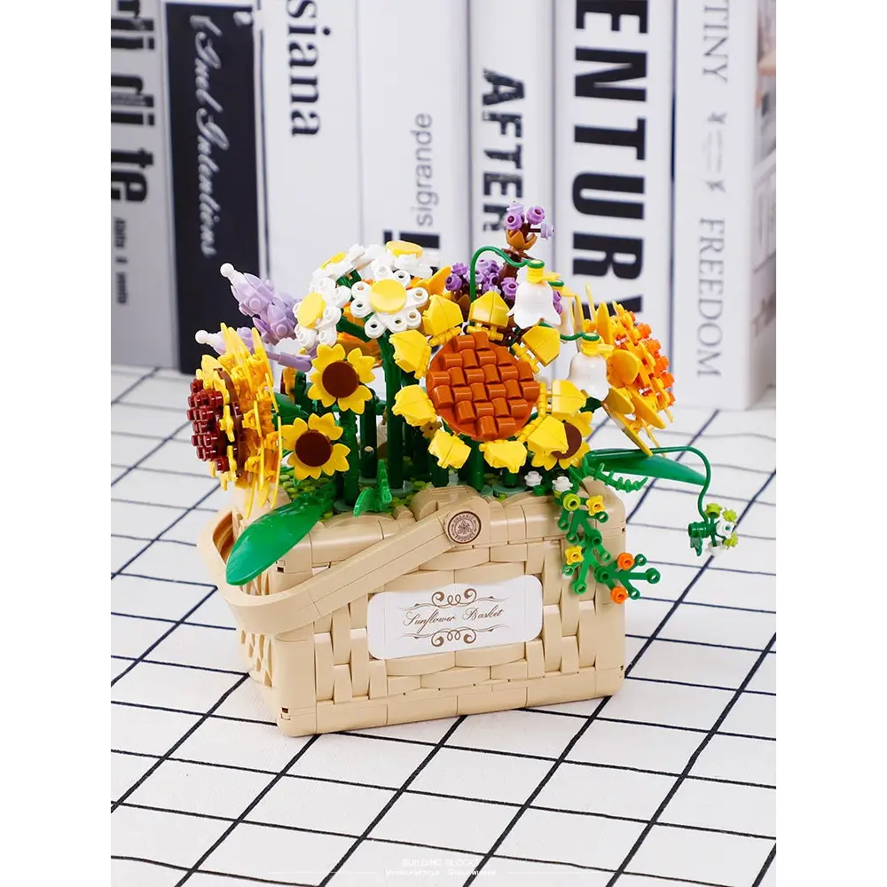 Building Block Flower Basket Planter Set for Indoor Gardens - storage