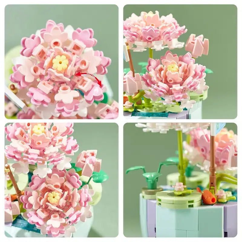 Building Block Flower Planter Set for Indoor Garden Oasis - Cosparty