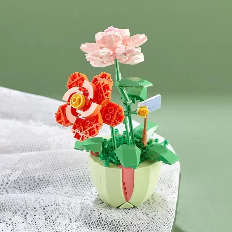 Building Block Flower Planter Set for Indoor Garden Oasis - Cosparty