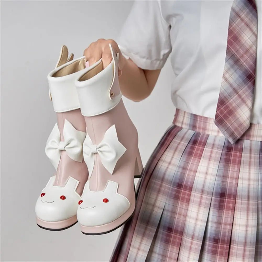 Bunny Booties with Wings for Magical Girl and Lolita Fashion - Cosparty