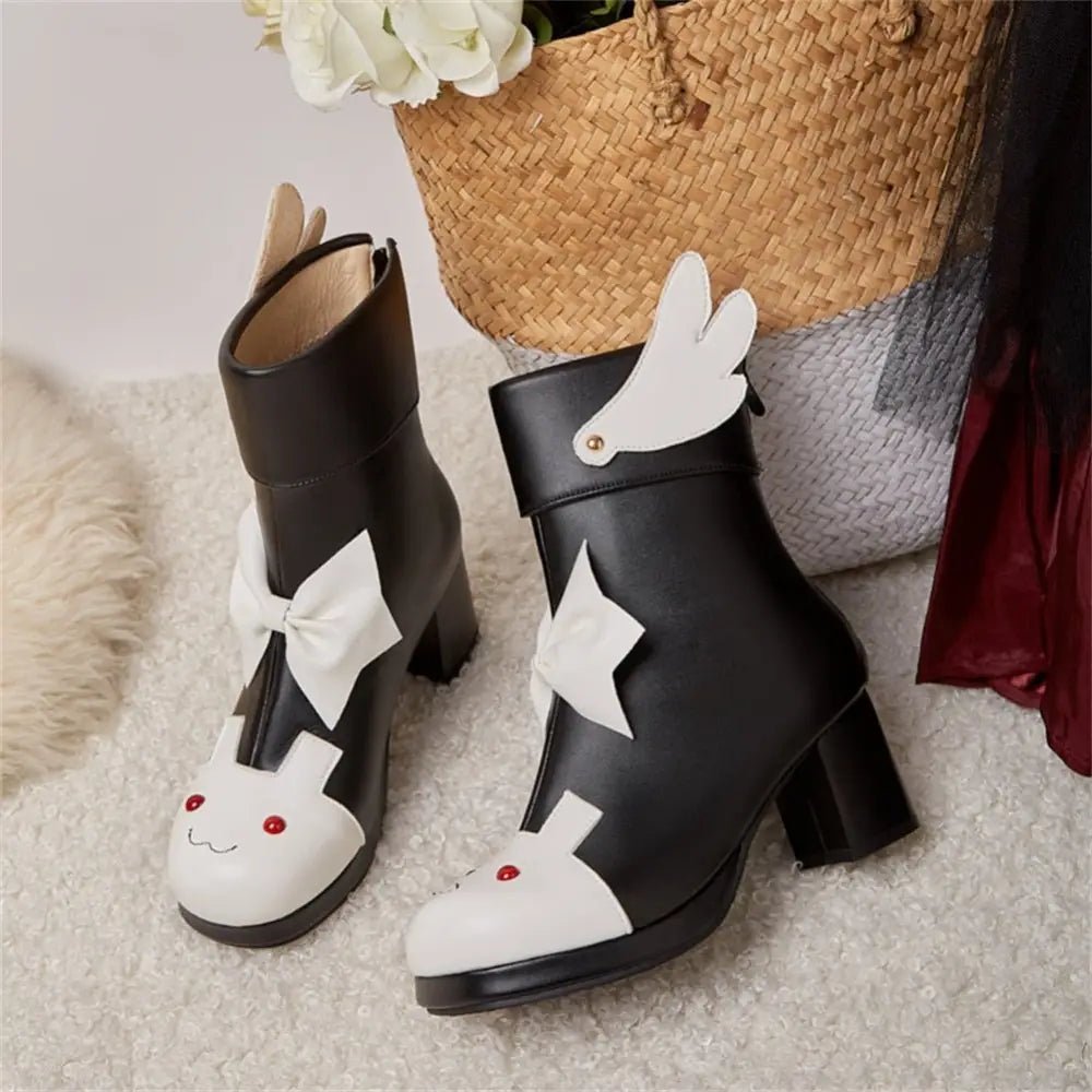 Bunny Booties with Wings for Magical Girl and Lolita Fashion - Cosparty