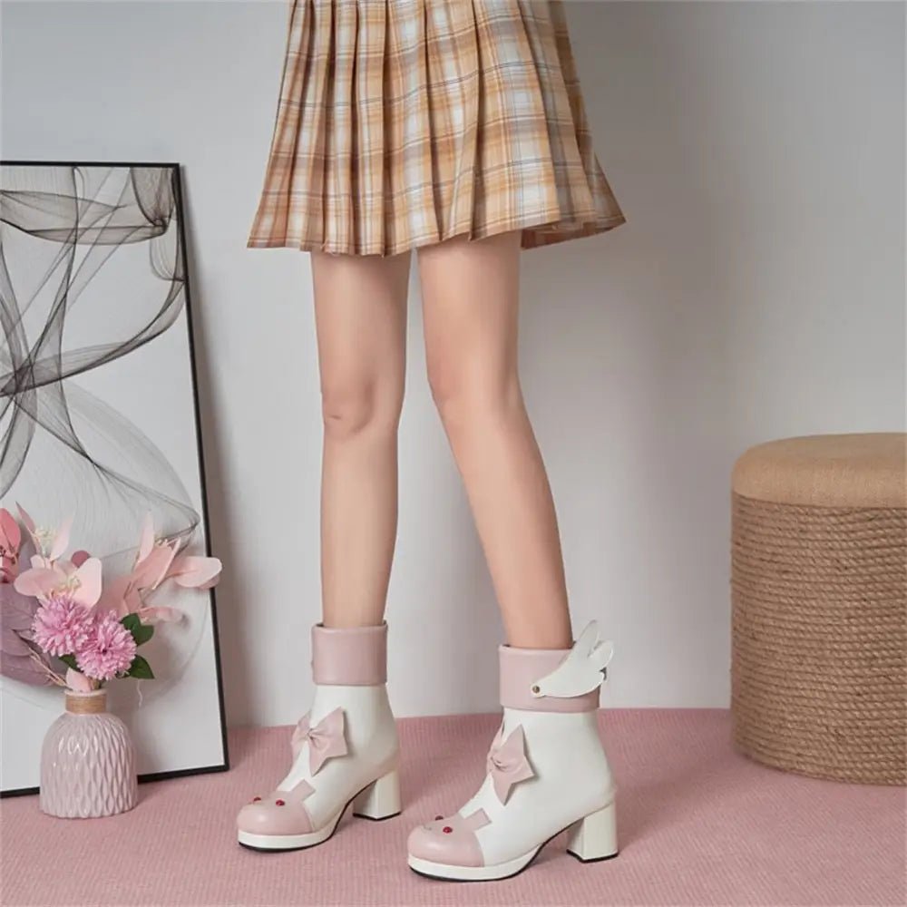 Bunny Booties with Wings for Magical Girl and Lolita Fashion - Cosparty