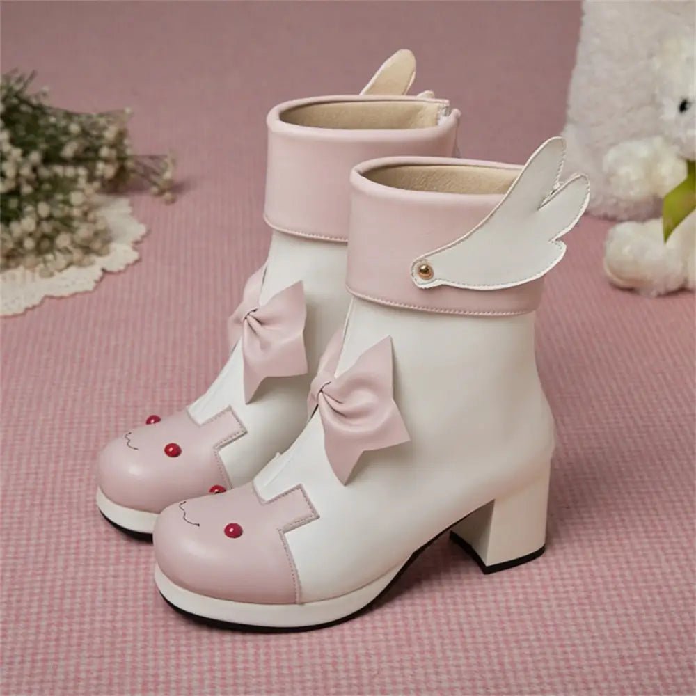 Bunny Booties with Wings for Magical Girl and Lolita Fashion - Cosparty