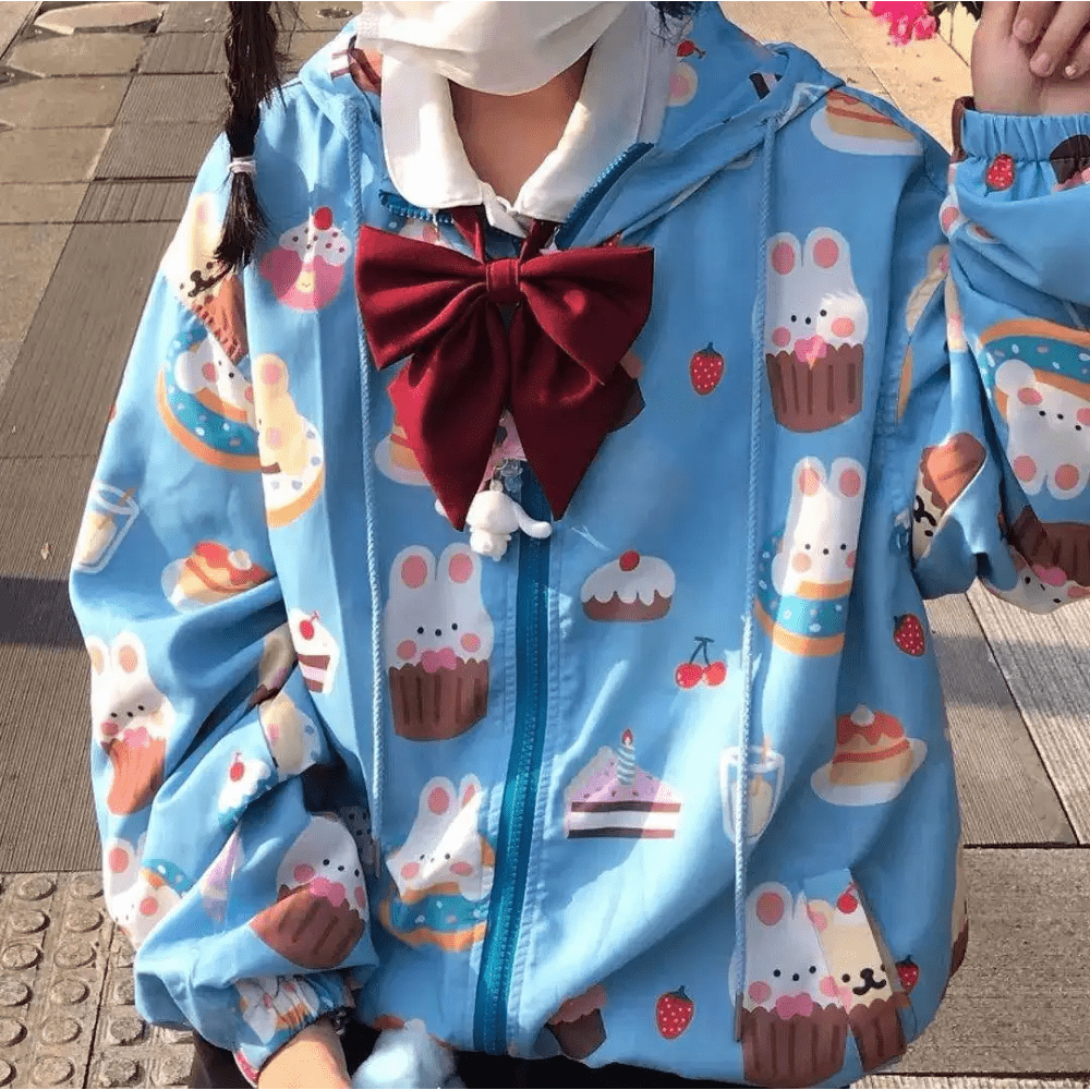 Bunny Inspired Windbreaker Coat for Cold Winter Days - Cosparty
