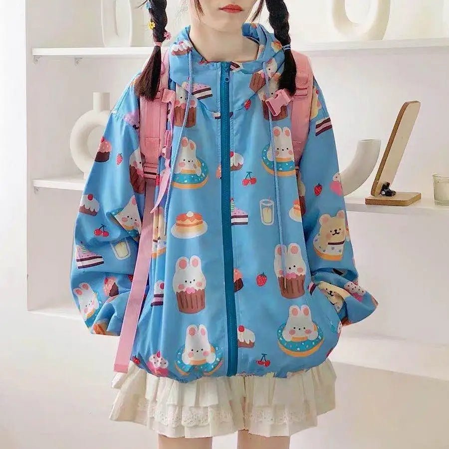 Bunny Inspired Windbreaker Coat for Cold Winter Days - Cosparty
