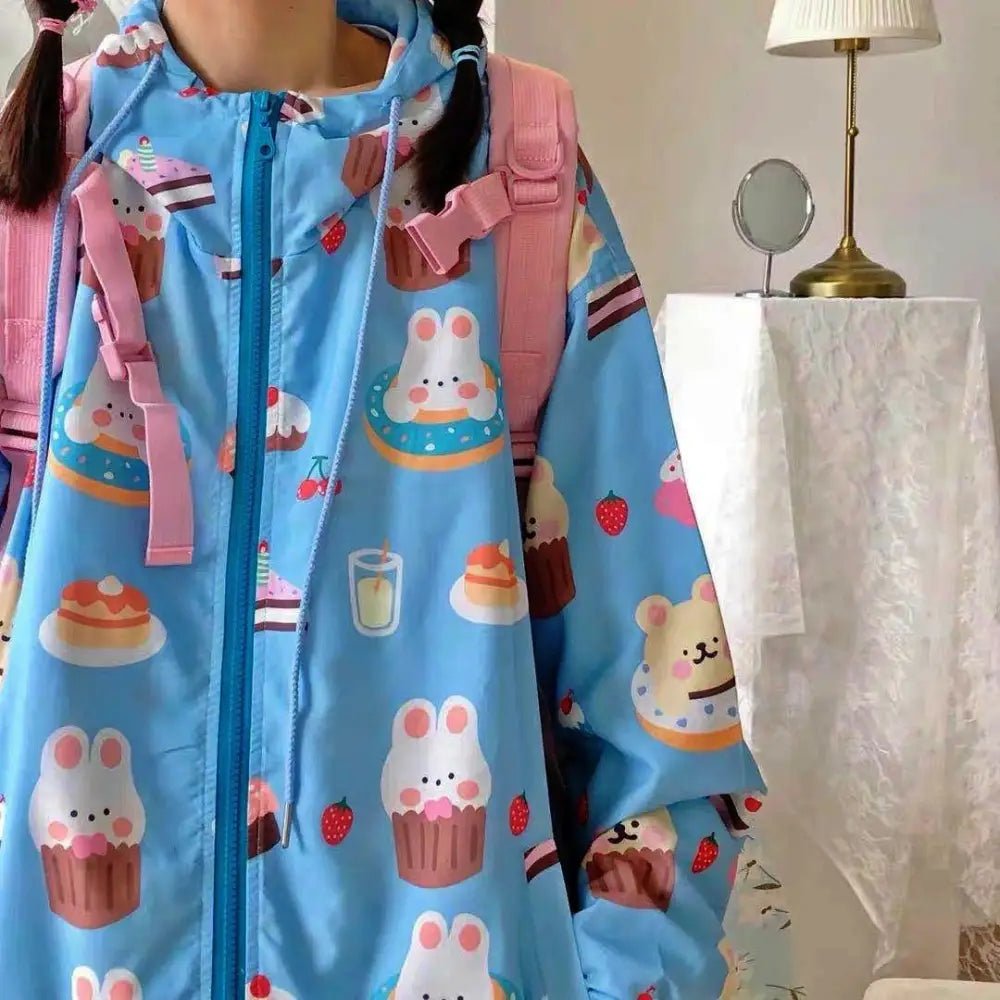 Bunny Inspired Windbreaker Coat for Cold Winter Days - Cosparty
