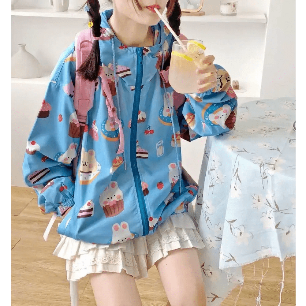 Bunny Inspired Windbreaker Coat for Cold Winter Days - Cosparty