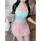 Bunny Tea Party Halter Top for Kawaii and Fairycore Lovers - Cosparty